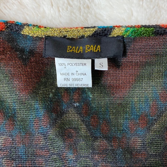 Bala Bala Multi Color Chevron Jacket Small - Picture 5 of 9